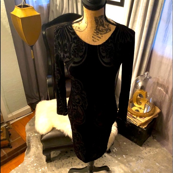 Design Lab (Lord & Taylor) black velvet dress - Picture 3 of 8